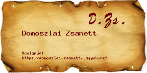 Domoszlai Zsanett névjegykártya